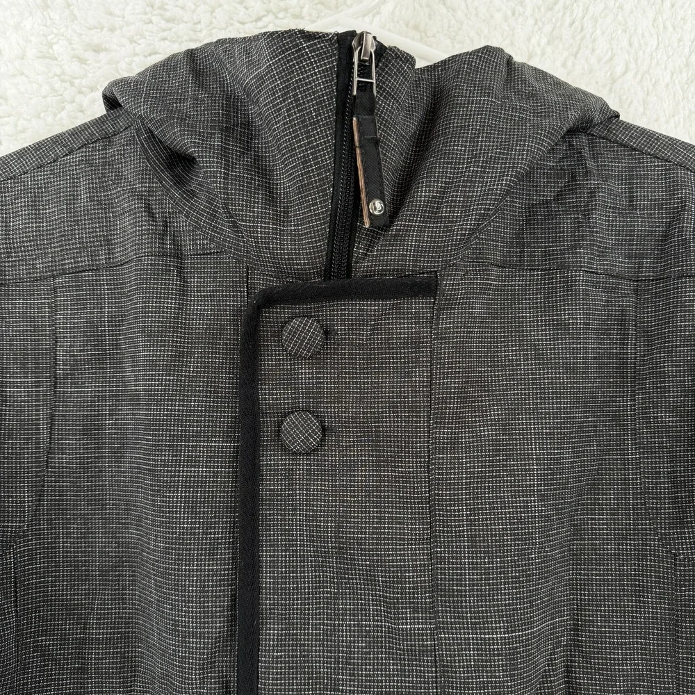 Burton Dryride Jacket Womens Small Gray Check Hooded Insulated Ski‎ Snowboard